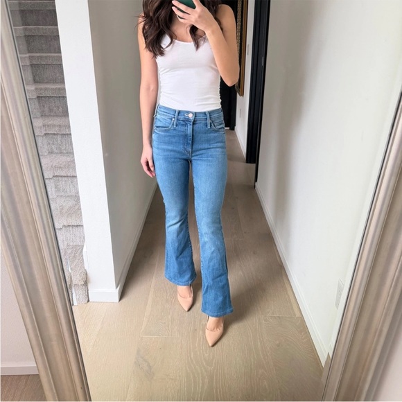 Mother 31 The Weekender Groovy Kind Love Denim Blue Jeans Wide Leg Denim Flare - Picture 3 of 10